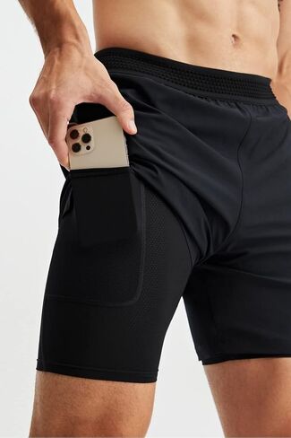 شورت Fabletics الرجالي The Fundamental (مبطن)، التمرين، الجري، التدريب، صالة الألعاب الرياضية، اليوغا، خفيف الوزن للغاية، رياضي in Saudi Arabia