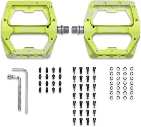 Funn Funndamental Flat Pedals - Wide Platform Bicycle Pedals for BMX/MTB Mountain Bike, Adjustable Grip for Outstanding Stability, 9/16-inch CrMo Axle in Saudi Arabia