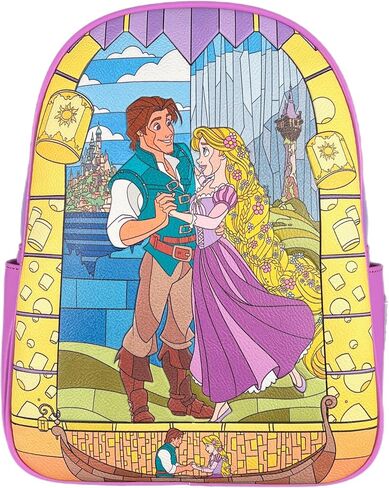 حقيبة ظهر صغيرة من Loungefly Disney Rapunzel Tangled Glass ذات حزام مزدوج وحقيبة كتف حصرية in Saudi Arabia