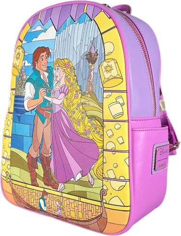 حقيبة ظهر صغيرة من Loungefly Disney Rapunzel Tangled Glass ذات حزام مزدوج وحقيبة كتف حصرية in Saudi Arabia