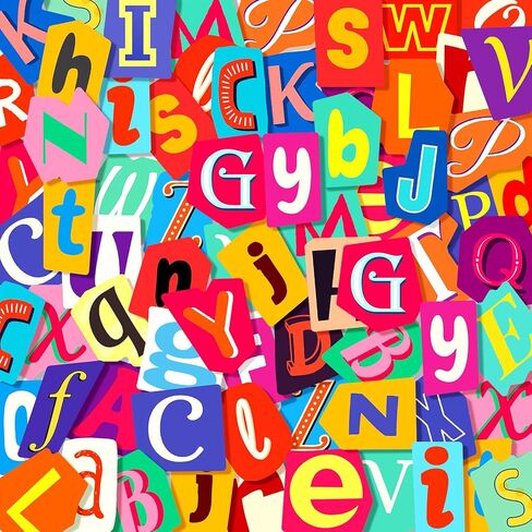 100 PCS Alphabet Letter Stickers,Colorful Alphabet Stickers for Kids,Waterproof Capital Lowercase Letter Stickers for Water Bottle Laptop Skateboard Scrapbook in Kuwait