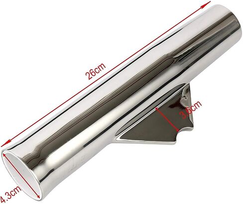 Amarine Made 4-Pack Stainless Fishing Rod Holder Angeled and Flared with Liner - 1/3" Coped Blade, 1-3/4" Inner Diameter White Liner in Saudi Arabia