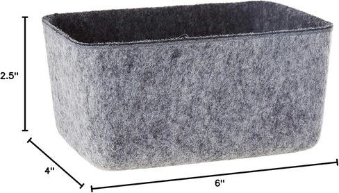 Three by Three Seattle Felt·Like·It! 6x4x2.5 Inch Felt Storage Bin for Office, Craft Room, Classroom, Living Room, Bedroom Storage (Navy) in Saudi Arabia