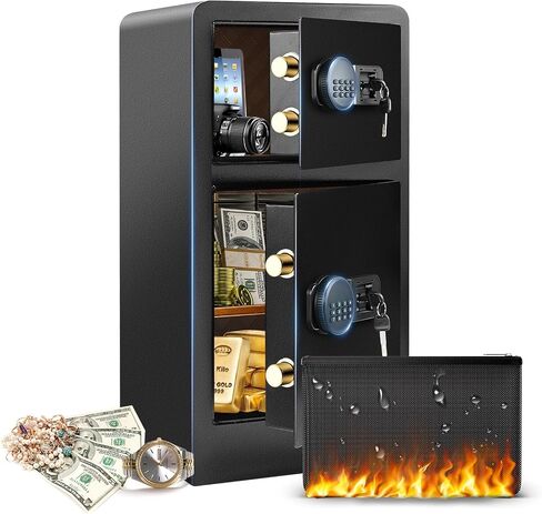 Safe Box Fireproof and Waterproof, 5.0 Cubic Feet Personal Digital Fireproof Safe for Home,Hotels Banks Corporate, Fire Box Safe for Money Cash Documents Jewelry Medicine Pistol Storage in Saudi Arabia