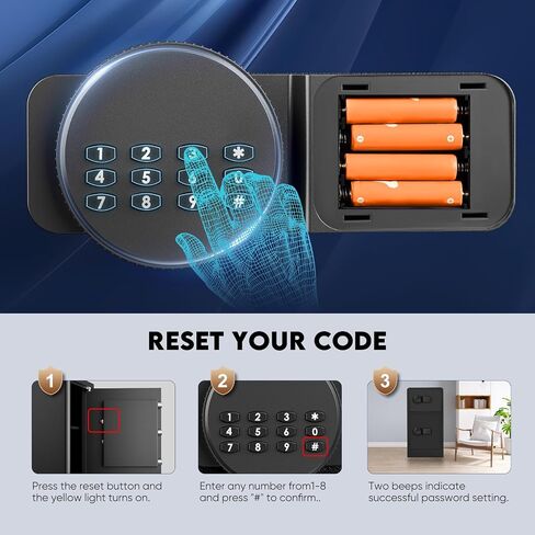 Safe Box Fireproof and Waterproof, 5.0 Cubic Feet Personal Digital Fireproof Safe for Home,Hotels Banks Corporate, Fire Box Safe for Money Cash Documents Jewelry Medicine Pistol Storage in Saudi Arabia