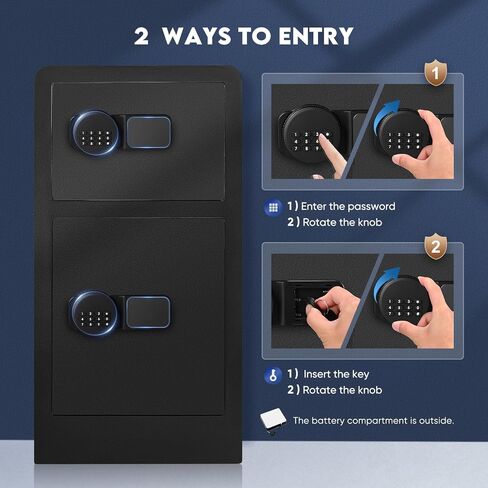 Safe Box Fireproof and Waterproof, 5.0 Cubic Feet Personal Digital Fireproof Safe for Home,Hotels Banks Corporate, Fire Box Safe for Money Cash Documents Jewelry Medicine Pistol Storage in Saudi Arabia