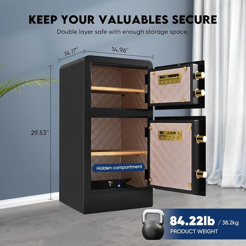 Safe Box Fireproof and Waterproof, 5.0 Cubic Feet Personal Digital Fireproof Safe for Home,Hotels Banks Corporate, Fire Box Safe for Money Cash Documents Jewelry Medicine Pistol Storage in Saudi Arabia