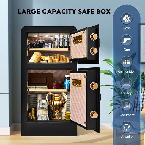 Safe Box Fireproof and Waterproof, 5.0 Cubic Feet Personal Digital Fireproof Safe for Home,Hotels Banks Corporate, Fire Box Safe for Money Cash Documents Jewelry Medicine Pistol Storage in Saudi Arabia