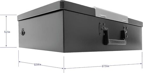 Honeywell Safes & Door Locks - Hideable Money Safe Box with Carry Handle - Fire Resistant Safe Document Box for Home - Metal Box with Digital Lock for Personal Items, Jewelry - 0.48-Cu - Black - 6110 in Saudi Arabia