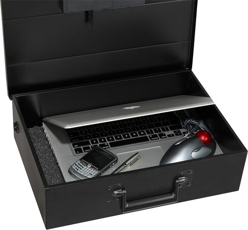 Honeywell Safes & Door Locks - Hideable Money Safe Box with Carry Handle - Fire Resistant Safe Document Box for Home - Metal Box with Digital Lock for Personal Items, Jewelry - 0.48-Cu - Black - 6110 in Saudi Arabia