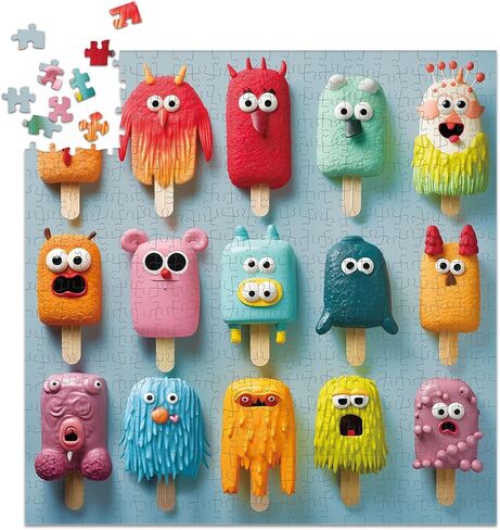 500 Pieces Jigsaw Puzzles for Adults and Teens and Kids Family Happy Gift Colorful Popsicles (Monster Popsicles) in Saudi Arabia