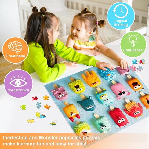 500 Pieces Jigsaw Puzzles for Adults and Teens and Kids Family Happy Gift Colorful Popsicles (Monster Popsicles) in Saudi Arabia