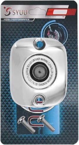 Chrome Front Brake Master Cylinder Cover Cap Aftermarket Part compatible with Harley Davidson Dyna 06-17 Softail 06-15 Touring 05-07 Tri Glide 14-18 in Saudi Arabia