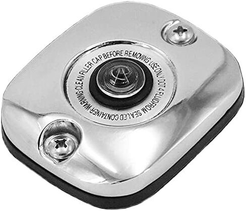 Chrome Front Brake Master Cylinder Cover Cap Aftermarket Part compatible with Harley Davidson Dyna 06-17 Softail 06-15 Touring 05-07 Tri Glide 14-18 in Saudi Arabia