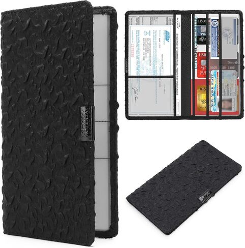 Car Registration & Insurance Card Holder：Auto Glove Box Document Organizer Leather Vehicle Travel License Wallet Accessories for Women Men（black） in Saudi Arabia