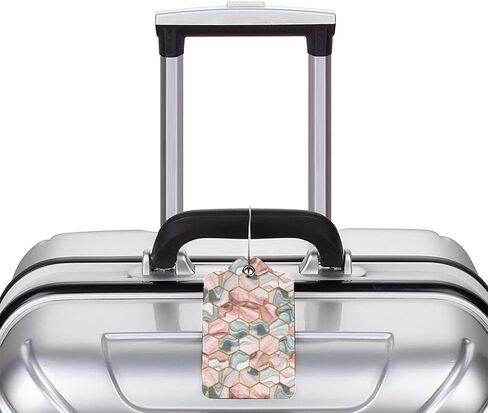 Boho Leaves Floral Abstract 2 Pack Luggage Tag for Suitcase, Leather Name Tag Id Label Luggage Tags with Stainless Steel Loop and Privacy Cover for Women Men Travel in Saudi Arabia