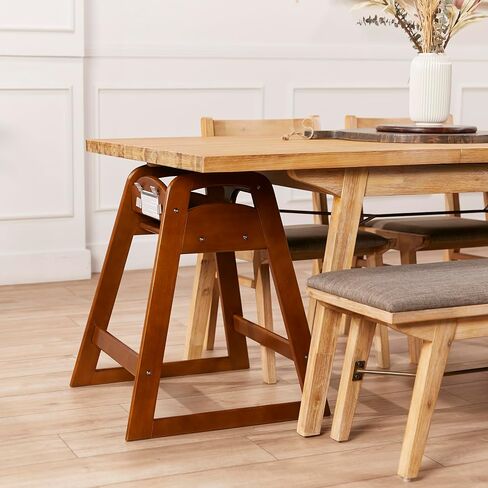 ECR4Kids ASATT High Chair, Toddler Chair, Dark Walnut in Saudi Arabia
