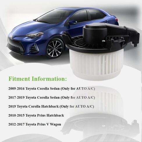 Blower Motor 700249 Compatible with 2009-2018 Toyota Corolla (Only for AUTO A/C) 2010-2015 Toyota Prius 2012-2017 Toyota Prius V HVAC Heater Blower Motor Assembly Replace# 87103-02210 in Saudi Arabia
