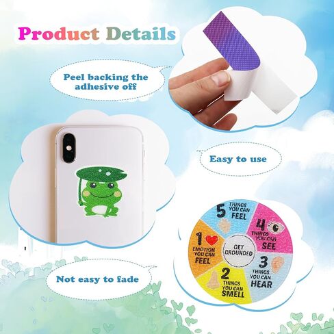 66 قطعة من الملصقات الحسية Scettar، ملصقات حسية للقلق، ملصقات تهدئة المزاج، شرائط تهدئة للملصقات الحسية القلق، ملصقات تهدئة للأطفال، ملصقات زن باتش لتهدئة المزاج للأطفال in Kuwait