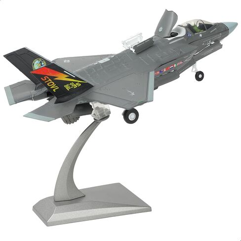 NUOTIE F-35B Lightning II 1:72 مجموعة نماذج مقاتلة من سلاح الجو الملكي نموذج طائرة مصبوبة مع دعامة، هدية للطيارين العسكريين (F-35B 138EAW) in Kuwait