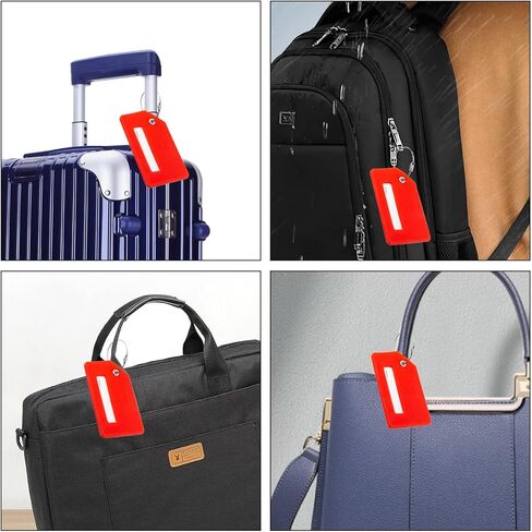 4 Pack Luggage Tag, Baggage Handbag School Bag Suitcase Tag Label with Name ID Card in Kuwait