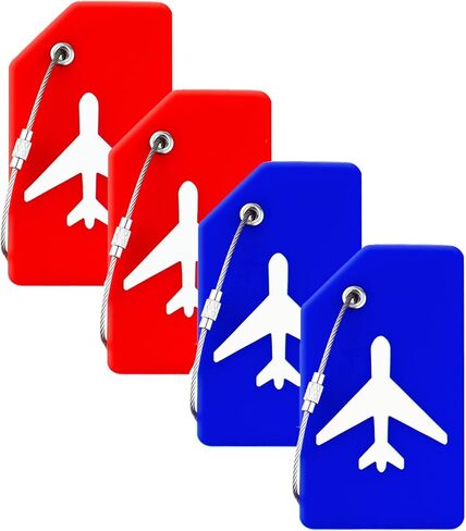 4 Pack Luggage Tag, Baggage Handbag School Bag Suitcase Tag Label with Name ID Card in Kuwait