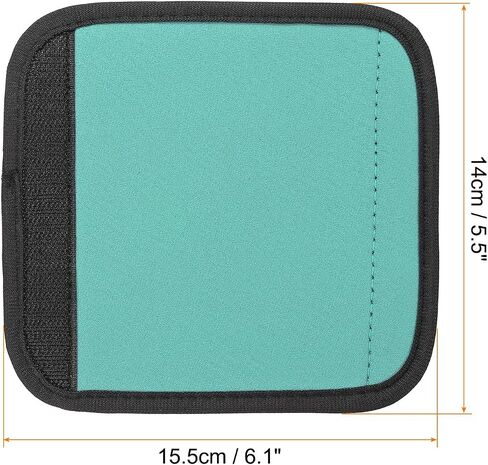 PATIKIL Luggage Handle Wrap, 6 Pack Neoprene Handbag Grip Cover Protector Identifier with Hook and Loop for Suitcase Grocery Shopping Bag, Lake Blue in Kuwait