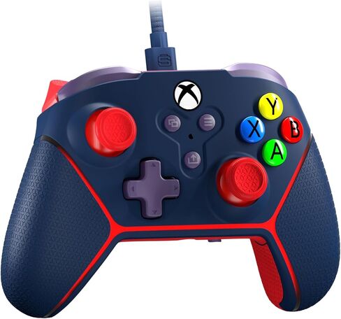 Wired Controller for Xbox Series X|S, Xbox One & Windows 10/11 PC - Junior Controller with LED Lighting, Non-Slip Grip, Rumble Feedback - Surge Livewire Microwatt (Blue) in Kuwait