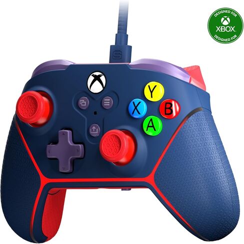 Wired Controller for Xbox Series X|S, Xbox One & Windows 10/11 PC - Junior Controller with LED Lighting, Non-Slip Grip, Rumble Feedback - Surge Livewire Microwatt (Blue) in Kuwait