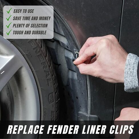 SunplusTrade 240 قطعة من مشابك الصدمات البلاستيكية للسيارة، مجموعة أدوات تثبيت الدفع للأحجام الشائعة، مجموعة مسامير دبابيس دفع تلقائية مع مجموعة أدوات 6 قطع، مزيل تثبيت - GM Ford Toyota Honda Chrysler in Kuwait