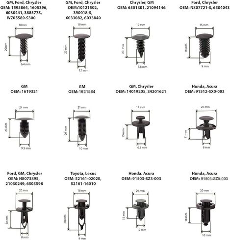 SunplusTrade 240 قطعة من مشابك الصدمات البلاستيكية للسيارة، مجموعة أدوات تثبيت الدفع للأحجام الشائعة، مجموعة مسامير دبابيس دفع تلقائية مع مجموعة أدوات 6 قطع، مزيل تثبيت - GM Ford Toyota Honda Chrysler in Kuwait