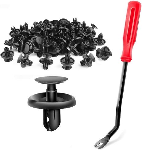 "100-Pack Engine Cover Grille Bumper Retainer Clips + Fastener Remover for Toyota Lexus #90467-07211 (9046-07211)" in Saudi Arabia