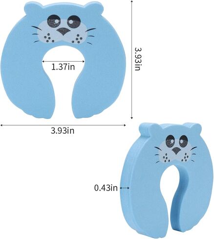 6PCS Finger Pinch Guard+5PCS Colorful Door Stopper Wall Protector, Baby Proofing Doors Made with Soft Foam Cushion Yet Durable,Cartoon Animal Door Stopper, Prevent Finger Pinch Injuries in Kuwait