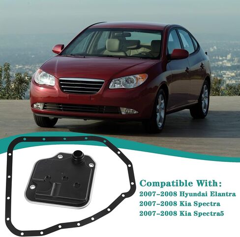 YzusGomumu فلتر ناقل الحركة الأوتوماتيكي مجموعة حشية الزيت المتوافقة مع 2007 2008 Hyundai Elantra Kia Spectra Kia Spectra5 طقم فلتر ناقل الحركة الأوتوماتيكي يستبدل # 46321-23000 4632123000 in Saudi Arabia