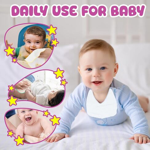 64 عبوة مناديل مبللة للأطفال قابلة لإعادة الاستخدام مع موزع، مناديل مبللة من القطن الطبيعي للأطفال، مناديل حفاضات صديقة للبشرة لمسح وجه جسم الطفل ويديه، تتضمن حقيبة واقية للغسيل في الغسالة in Kuwait