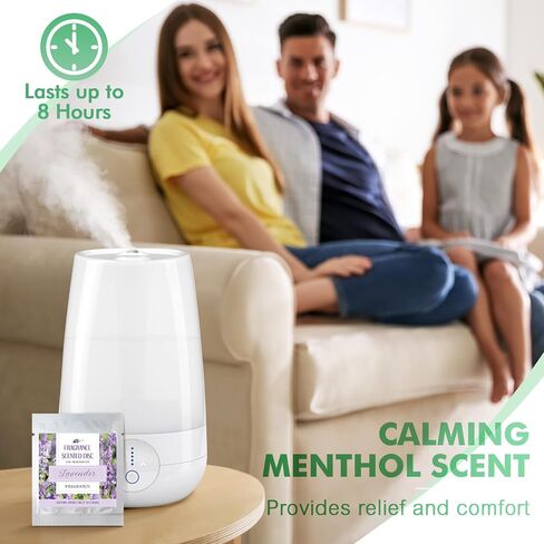 32 قطعة من وسادات معطرة مرطبة من Leelosp، مقاس 1.57 × 0.87 بوصة، وسادات بخار بديلة عالمية، وسادات بخار المنثول الأوكالبتوس، تدوم 8 ساعات، من أجل مرطب المنزل (8 أنماط) in Kuwait