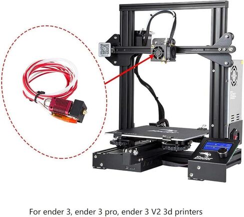 Ender 3 Hotend Ender 3 Pro Hotend Ender 3 V2 Hotend 24V 40W ملحقات مجموعة الطارد المجمعة بالكامل مع غطاء سيليكون لطابعات Ender 3 وEnder 3 Pro وEnder 3 V2 ثلاثية الأبعاد in Kuwait