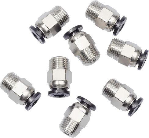 موصلات أنبوب UniTak3D Bowden PC4-M6 وصلات Bowden Extruder لطابعات Ender V2 Ender 3 Pro CR10 I3 Mega Chiron Series ثلاثية الأبعاد (عبوة من 8 قطع) in Kuwait
