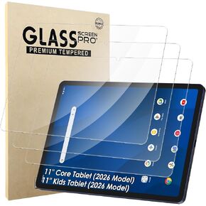 3 Pack Screen Protector Compatible with Onn 11" Core Tablet (2026 Model) / Onn 11" Kids Tablet (2026 Model), 9H Hardness Tempered Glass, HD Clear, Anti-Scratch in Saudi Arabia