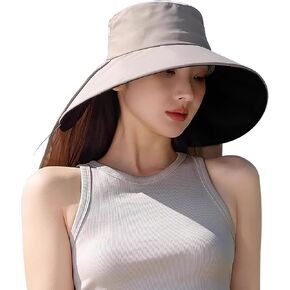 Women Wide Brim Sun Hat with Neck Flap Ponytail Hole Summer Safari Beach Hat UV Protection Shawl for Fishing Gardening in Saudi Arabia