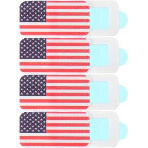 Alipis 4 Pcs American Flag Pattern Webcam Covers for Laptop and Phones, Abs Material Sliding Privacy Lens Covers, Sturdy and Easy to Carry for Many Occasions in Kuwait