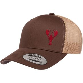 Embroidered Maine Lobster Trucker Hat – Adjustable Mesh Back Snapback Baseball Cap Men Women in Saudi Arabia