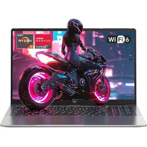 كمبيوتر محمول ACEMAGIC AMD، سلسلة AMD Ryzen 7 5000 (8C/16T)، رسومات Radeon RX Vega 8، شاشة FHD مقاس 16.1 بوصة، ذاكرة الوصول العشوائي 16 جيجابايت، 512 جيجابايت NVMe SSD كمبيوتر محمول مع لوحة مفاتيح رقمية، Type_C (وظيفة كاملة)، WiFi 6، بطارية 54 وات في السا in Kuwait