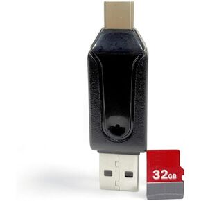 AURSINC NanoVNA USB C & USB 3.0 OTG Card Reader and 2-in-1 Memory Card Reader with Dual Connectors Compatible with NanoVNA H Antenna Analyzer Ham Radio, Contained with 32GB Micro SD Card in Saudi Arabia