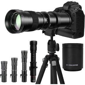 COMMANDER OPTICS 420-1600mm f/8.3 Manual Telephoto Zoom Lens for Nikon D500,D600,D610,D700,D750,D800,D810,D850,D3400,D5000, D5100,D7100,| Camera Lens in Saudi Arabia