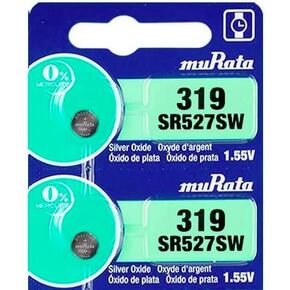 بطارية Murata 319 SR527SW خلية زر ساعة أكسيد الفضة 1.55 فولت - تحل محل Sony 319 (بطاريتان) in Kuwait