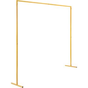 6.6Ft Adjustable Yellow Square Wedding Arch Stand, Thick Iron Pipe Freestanding Backdrop Frame, Tool-Free Assembly Modular Floral Display Rack for Wedding Engagement Birthday Photo Booth Decor in Saudi Arabia