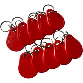 M1 Card RFID Fob 13.56mhz ISO14443A Key for Hotel Door Entry Access Control... (Red 10pcs) in Saudi Arabia