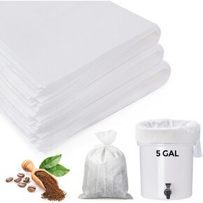 60PCS Commercial Cold Brew Coffee Bags with Drawstring, 20" X 20" Disposable Coffee Filters for 5 Gallon Buckets and Commercial Model Cold Brew Coffee Makers in Saudi Arabia