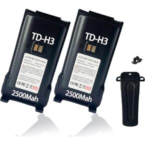مشبك حزام بطارية TD-H3 GMRS مع بطارية 2500 مللي أمبير، USB-C in Kuwait